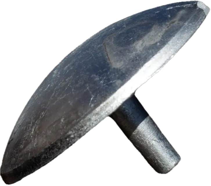 BOTÓN LISO CON PERNO DE ALUMINIO.