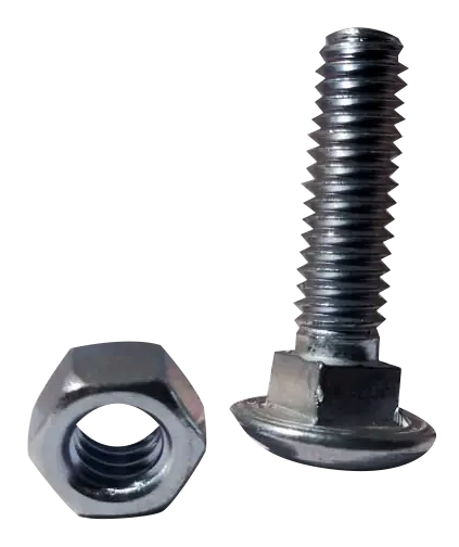 [tor-tg001] TORNILLO COCHE CON TUERCA GALVANIZADA